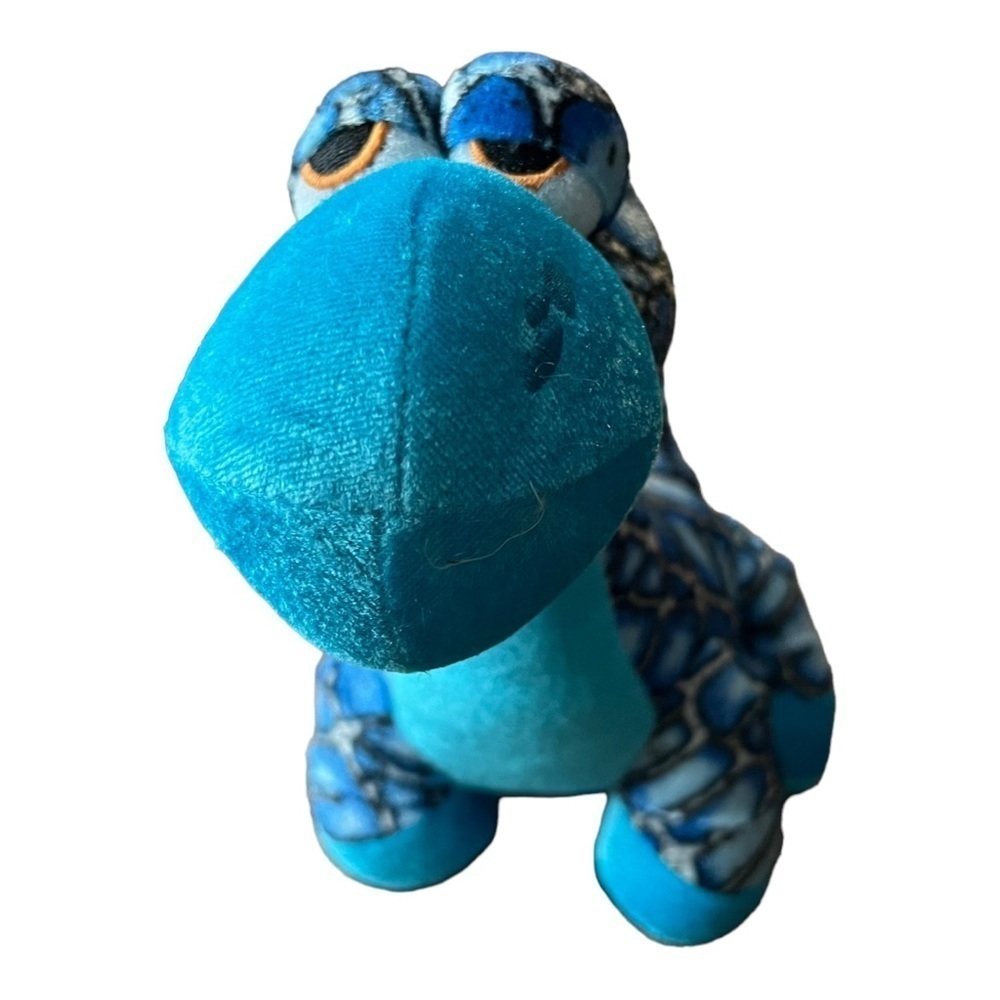 BJ Toy Co Dinosaur‎ Blue Florescent 9" Plush Stuffed Animal Toy